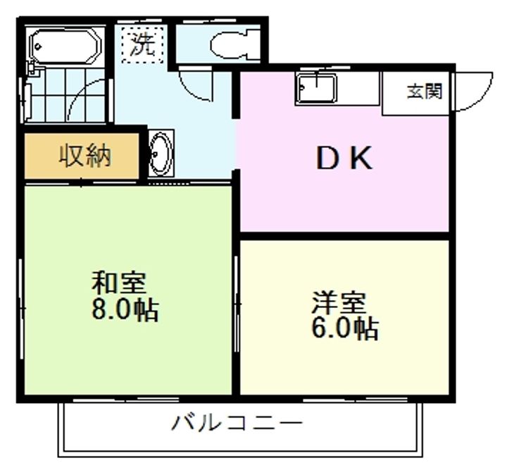 東京都国分寺市戸倉2(アパート)の賃貸物件の間取り