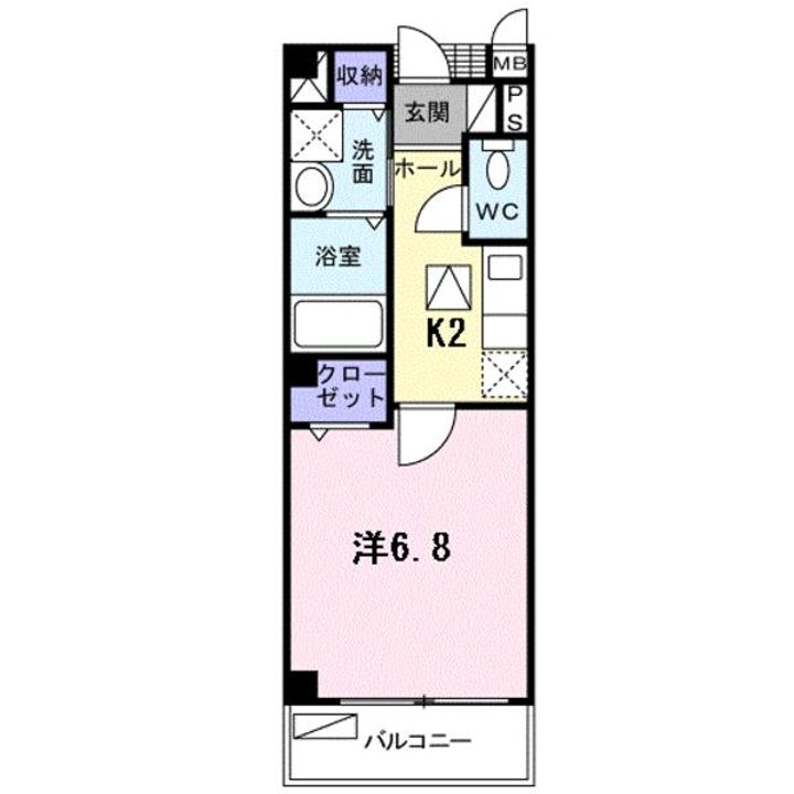 大阪府寝屋川市高宮栄町(アパート)の賃貸物件の間取り