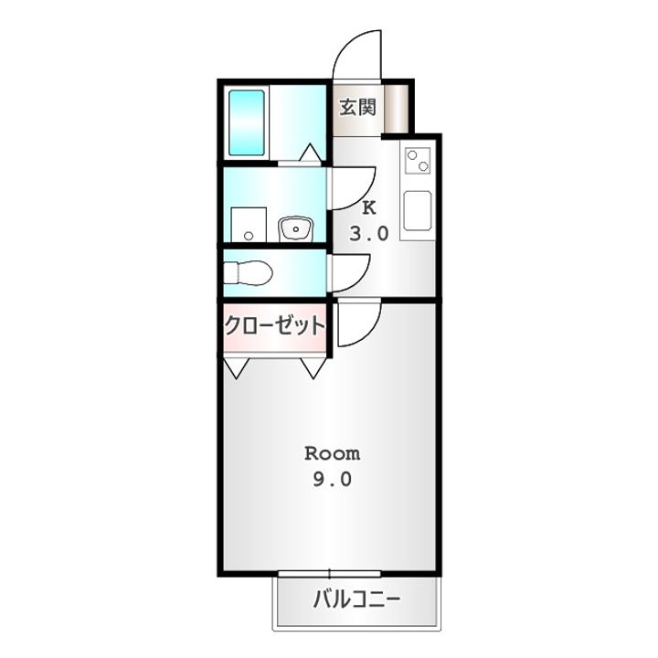 群馬県高崎市倉賀野町(アパート)の賃貸物件の間取り