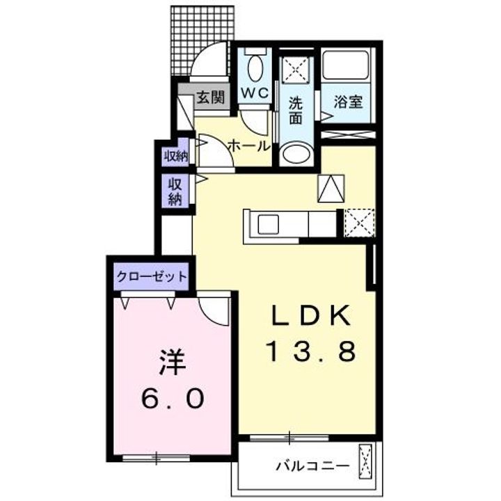 栃木県さくら市きぬの里1(アパート)の賃貸物件の間取り