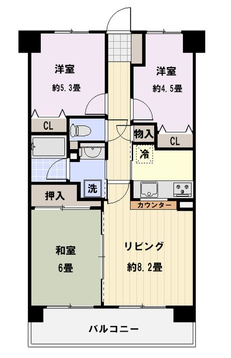 横浜南太田ホームズの間取り