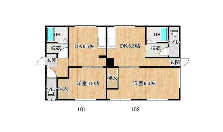アオハイムの間取り