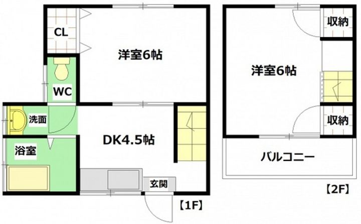梶谷アパート 奥の間取り