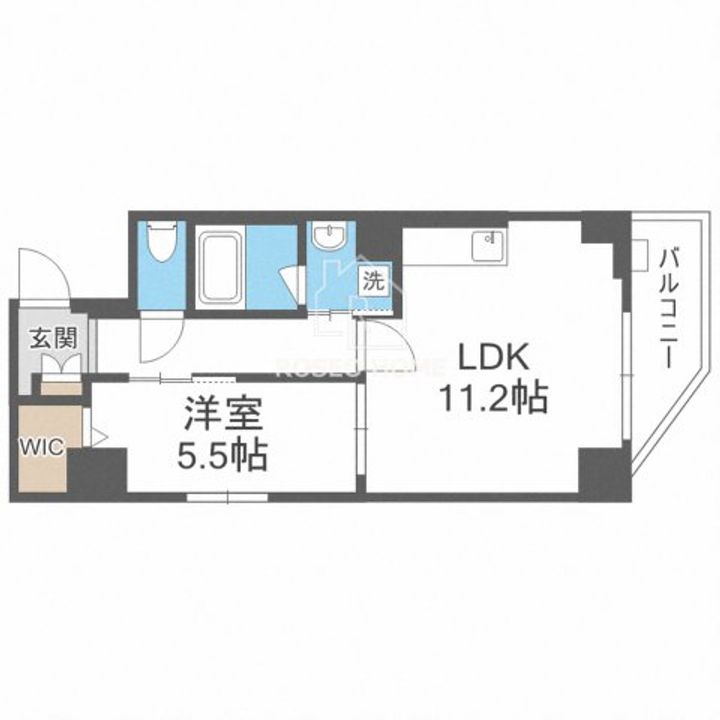 大阪府大阪市中央区上町1の賃貸マンションの間取り