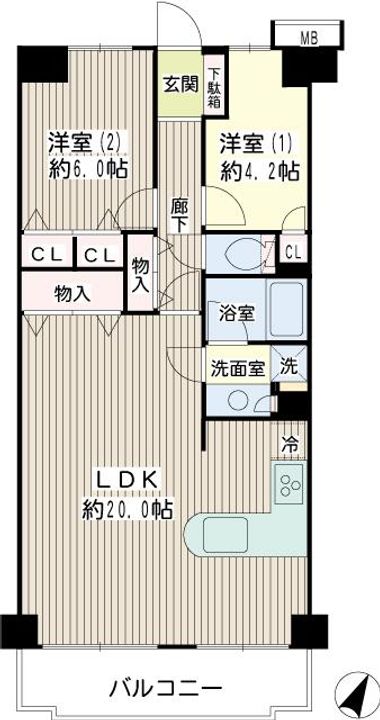 メイツ相模大野の間取り