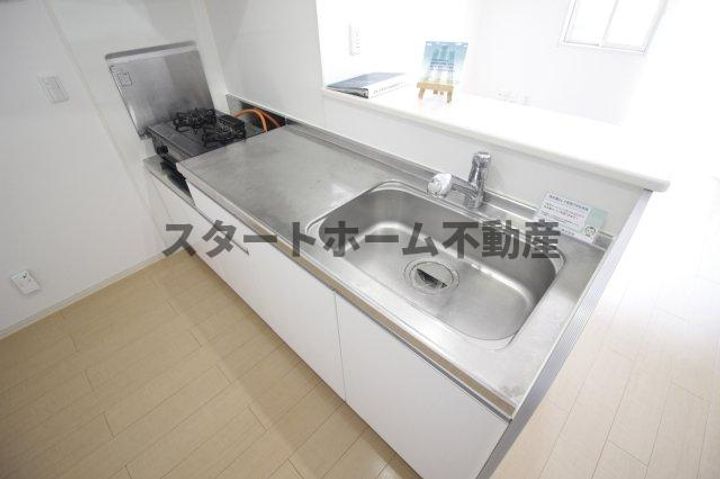 徳島県板野郡北島町江尻字妙蛇池(アパート)の賃貸物件のキッチン