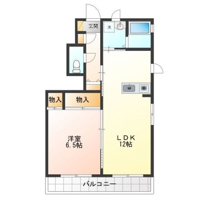 静岡県藤枝市水守2(アパート)の賃貸物件の間取り