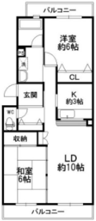 埼玉県川口市芝塚原1(マンション)の賃貸物件の間取り