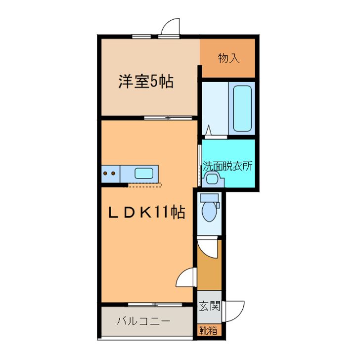 フォンテーヌ弥生IIの間取り