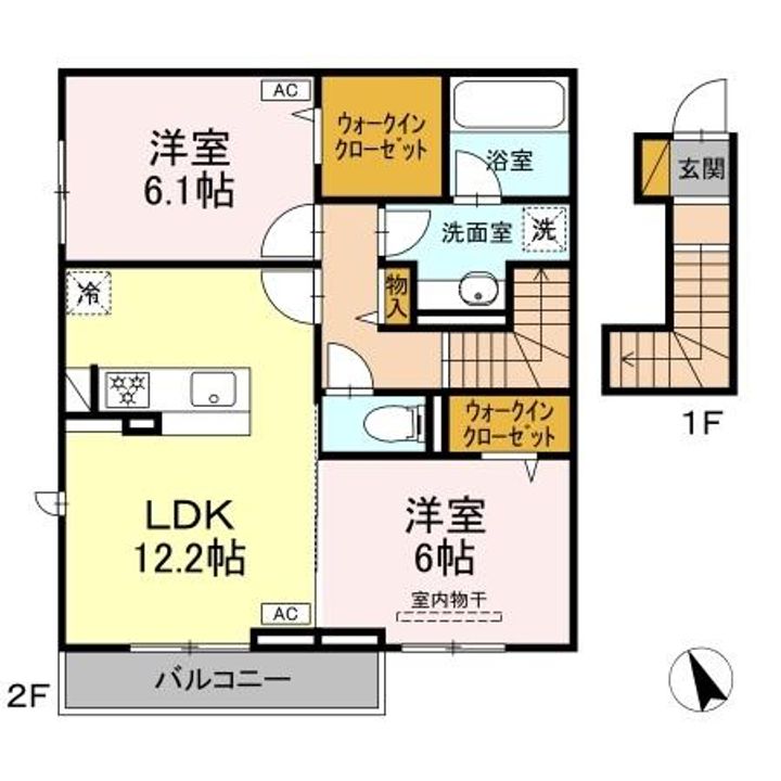 千葉県柏市旭町8(アパート)の賃貸物件の間取り