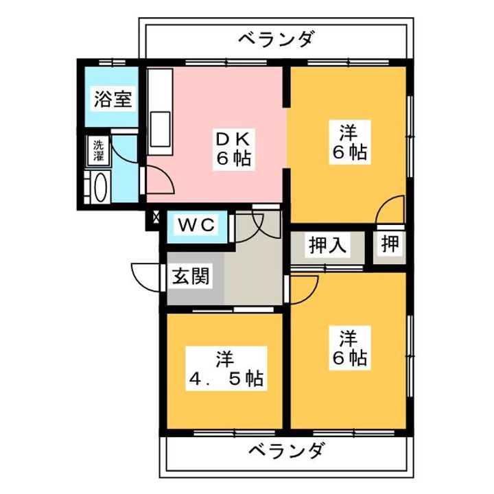 コーポ駅部田の間取り