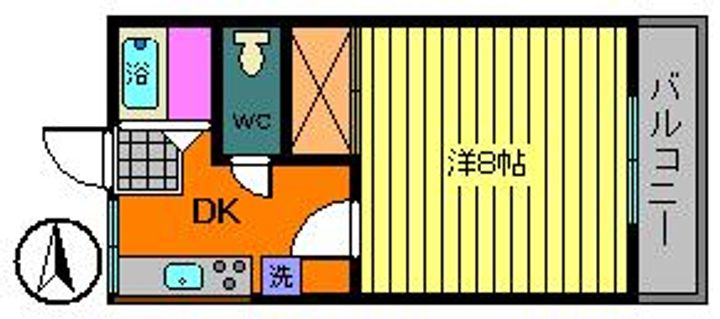 福島県郡山市土瓜1(アパート)の賃貸物件の間取り