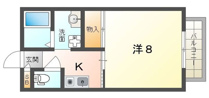 サンモールD棟の間取り