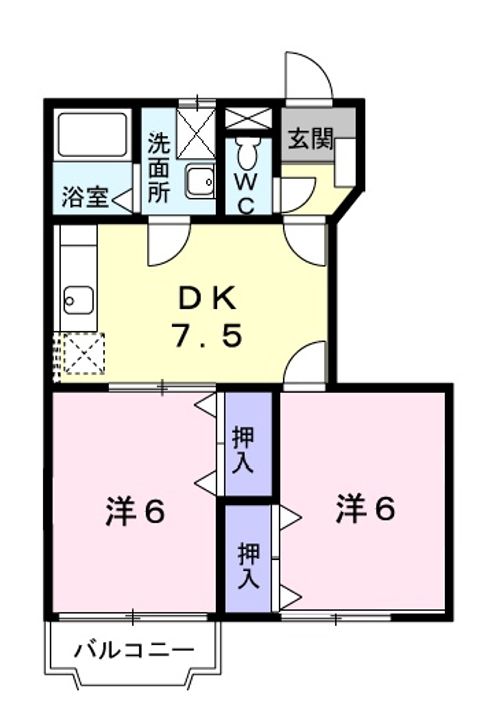クレストールRYU Bの間取り