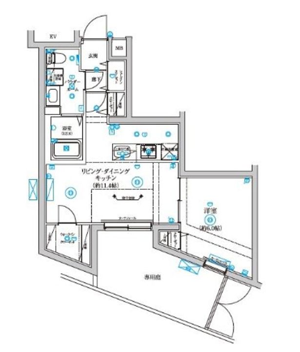 東京都品川区西五反田4(マンション)の賃貸物件の間取り