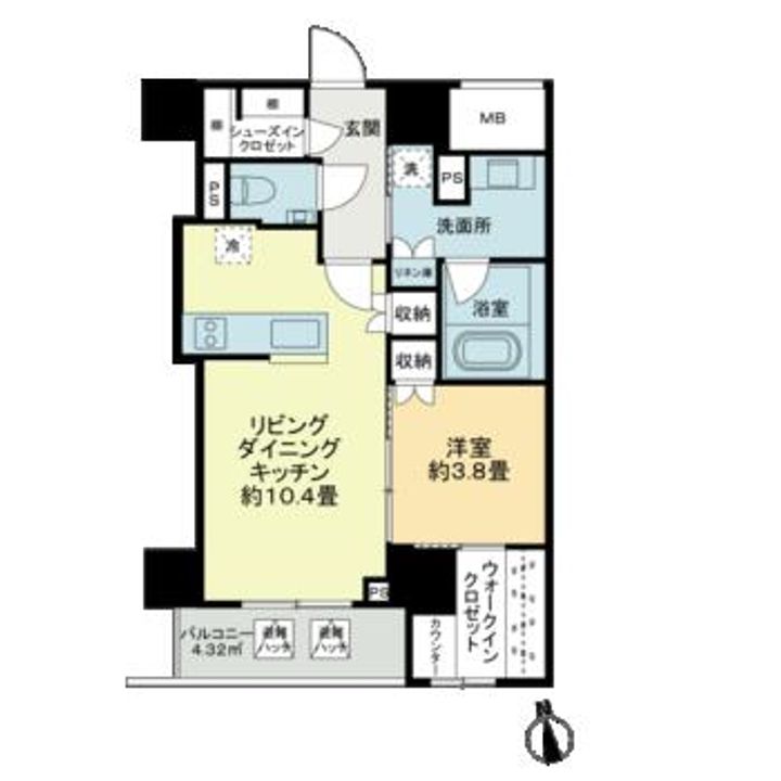 Brun Pilier日本橋の間取り