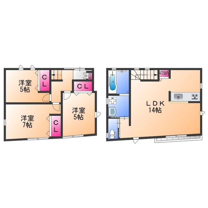 大阪府堺市西区浜寺昭和町4(一戸建)の賃貸物件の間取り