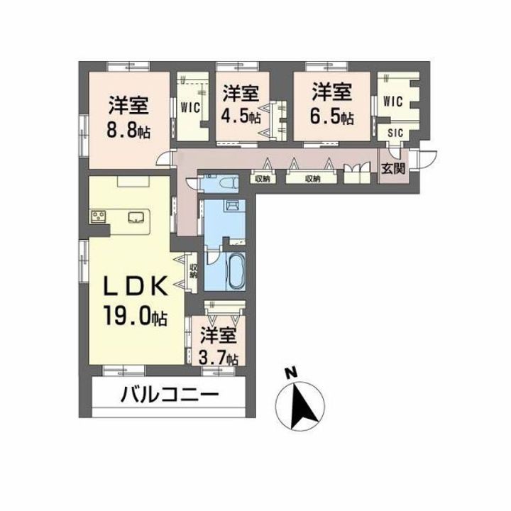ワイエア平尾浄水の間取り