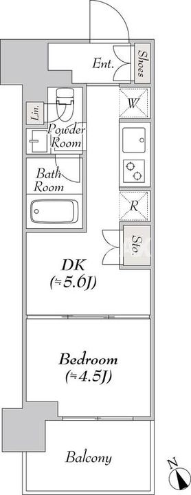 ウエリスアーバン水天宮前の間取り