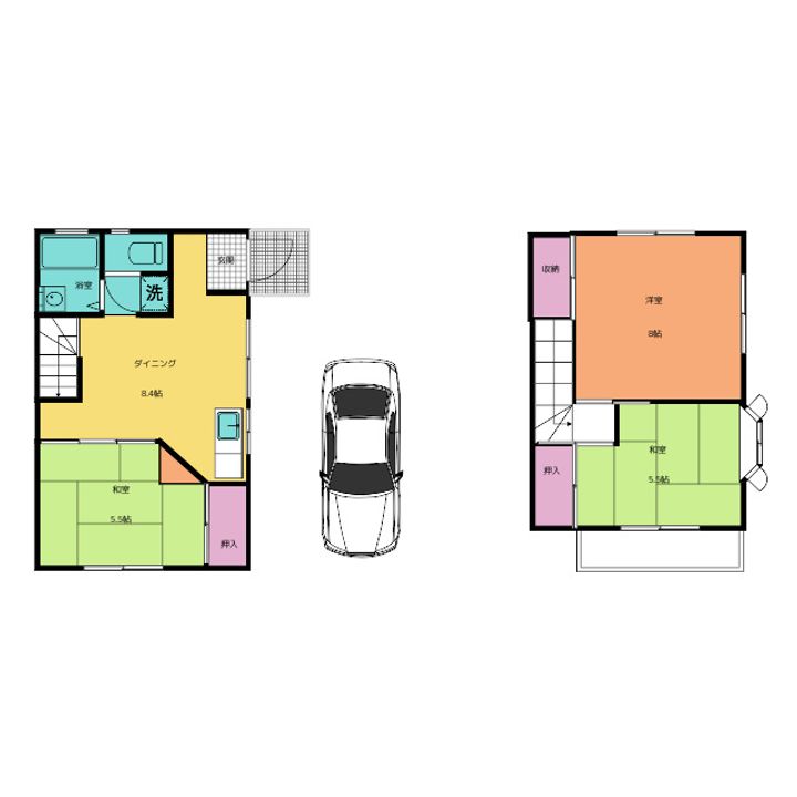 神奈川県横浜市戸塚区上矢部町(一戸建)の賃貸物件の間取り