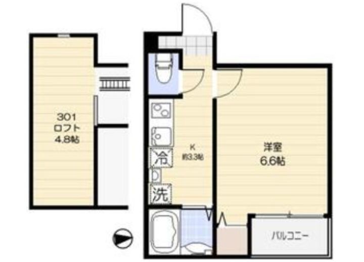東京都練馬区練馬2(アパート)の賃貸物件の間取り