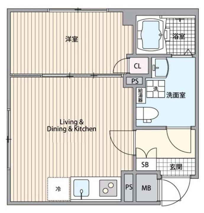 東京都大田区北馬込1(マンション)の賃貸物件の間取り