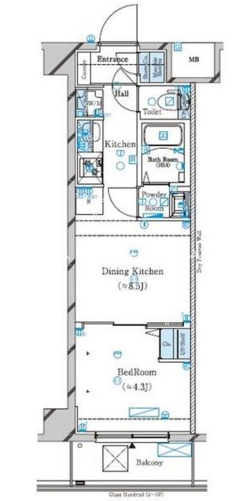 東京都品川区南大井4(マンション)の賃貸物件の間取り