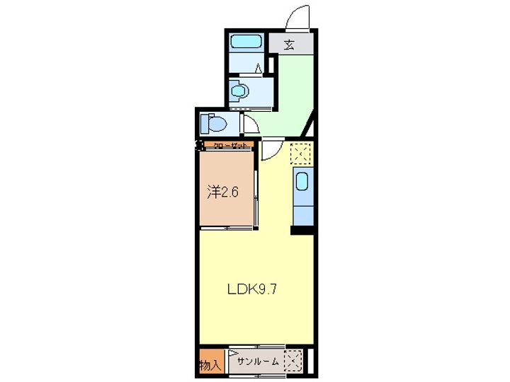 岐阜県岐阜市則武(アパート)の賃貸物件の間取り