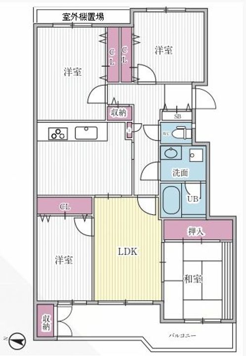 T’s garden横浜反町の間取り