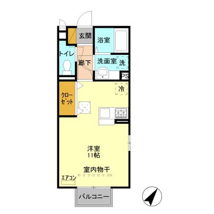 群馬県高崎市矢中町(アパート)の賃貸物件の間取り