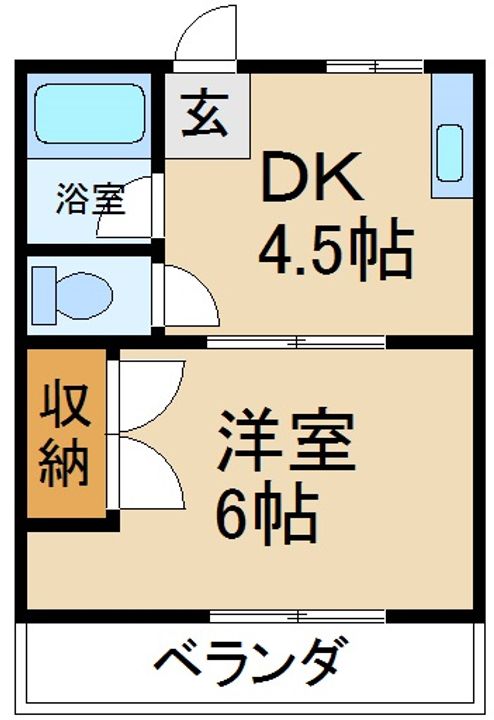 シティハイム中林の間取り
