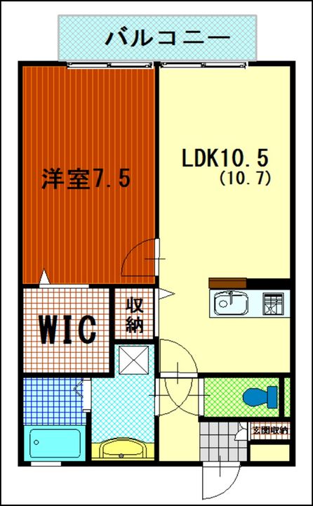 茨城県那珂郡東海村大字村松(アパート)の賃貸物件の間取り