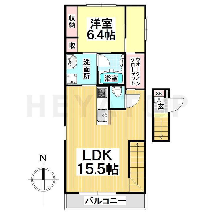 愛知県名古屋市南区豊田1(アパート)の賃貸物件の間取り