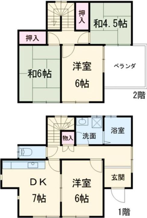 静岡県焼津市塩津(一戸建)の賃貸物件の間取り