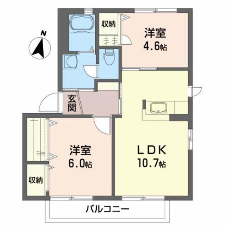 イル・ソーレTOWN Aの間取り