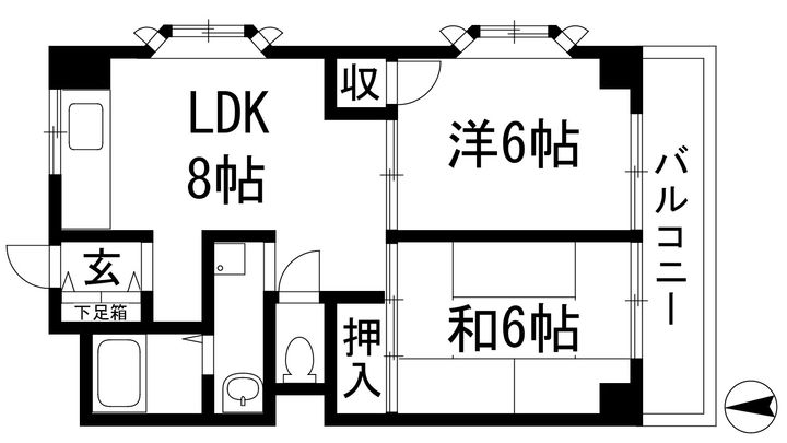 ラグゼコート伊丹の間取り