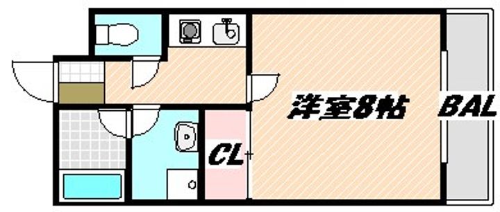 千葉県船橋市藤原5(マンション)の賃貸物件の間取り