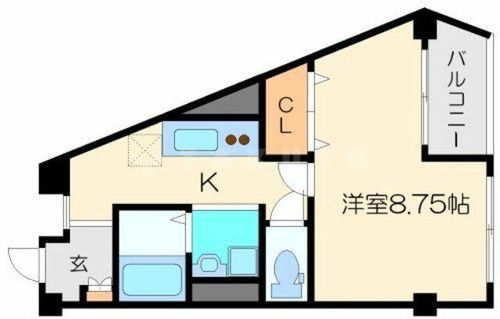大阪府大阪市東淀川区豊新3丁目(マンション)の賃貸物件608の間取り