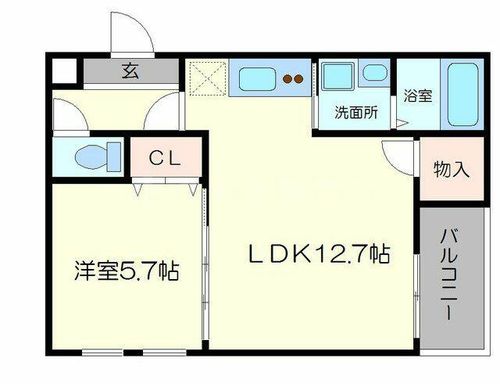 フジパレスKⅠ番館の間取り