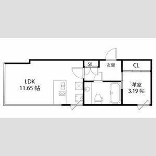 大阪府豊中市寺内2丁目(マンション)の賃貸物件の間取り