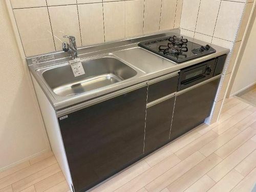 旭区森小路2丁目アパート新築工事のキッチン