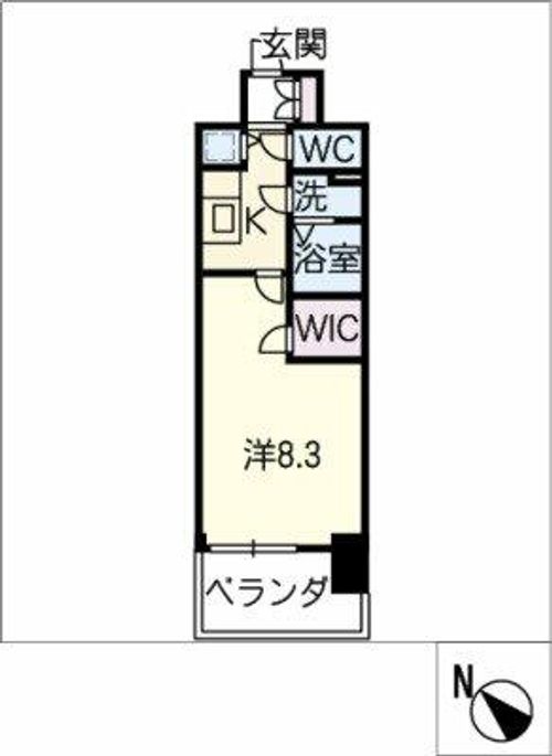プレサンス栄ライズの間取り
