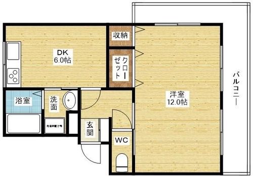 千成パークハイツアベの間取り