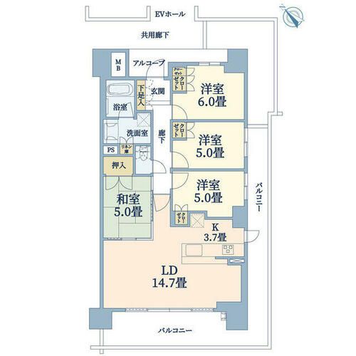 ロジュマン千里中央の間取り