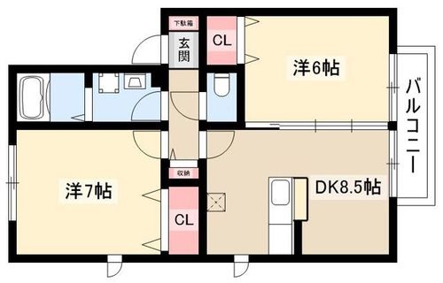 ディアコート203の間取り