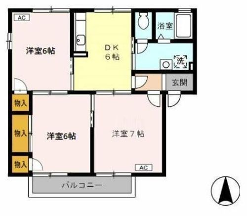 セジュール沙香保B103の間取り