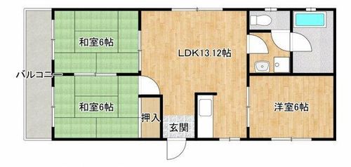 第2ハイツM&M201の間取り