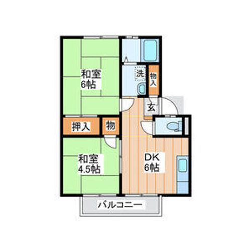 コーポ大利202の間取り