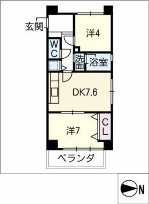 藤和シティコープ栄 604号室の間取り