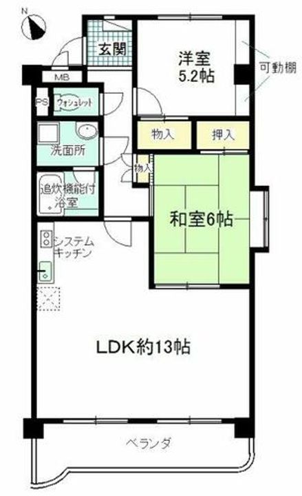 グランパスマーサ2Aの間取り